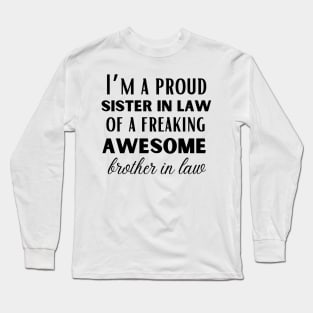 Funny brother in law and World's best  sister in law shirts cute with flowers Long Sleeve T-Shirt